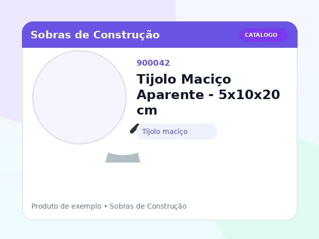 Tijolo Maciço Aparente - 5x10x20 cm (Tijolo maciço)