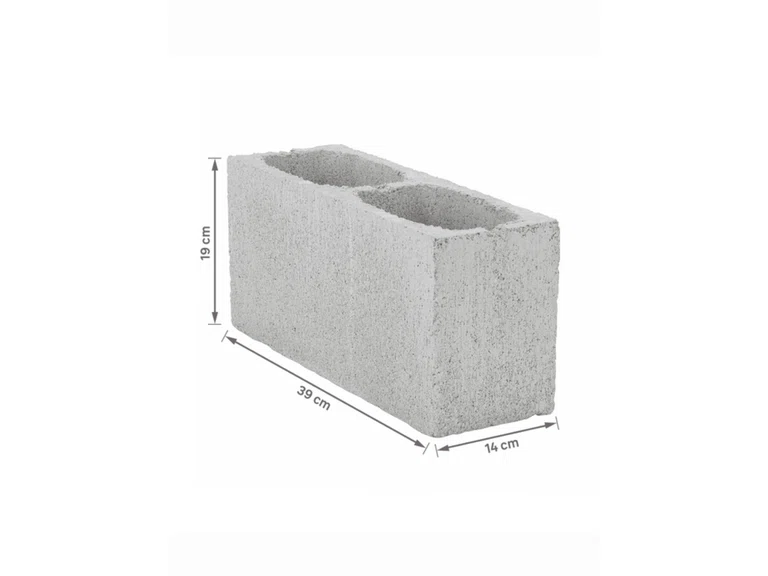 Bloco De Concreto Estrutural - 14x19x39 cm (Bloco de concreto)