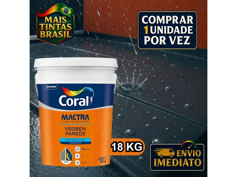 Tinta Acrílica Externa Emborrachada - proteção fachada 18 L (Tintas Externas)