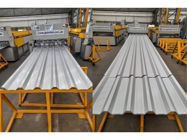 Telha Metálica Trapezoidal Galvanizada - TP40 0,43 mm (Telha Metálica)