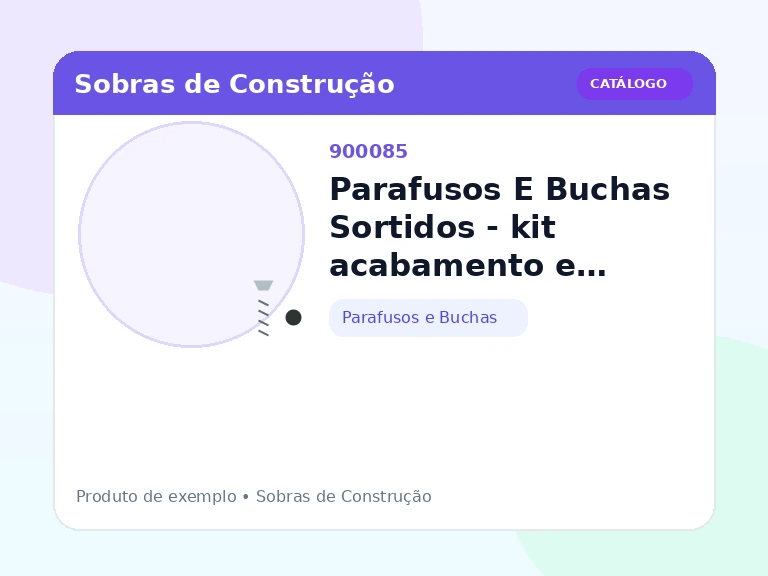 Parafusos E Buchas Sortidos - kit acabamento e fixação (Parafusos e Buchas)