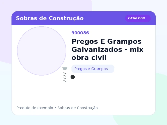 Pregos E Grampos Galvanizados - mix obra civil (Pregos e Grampos)