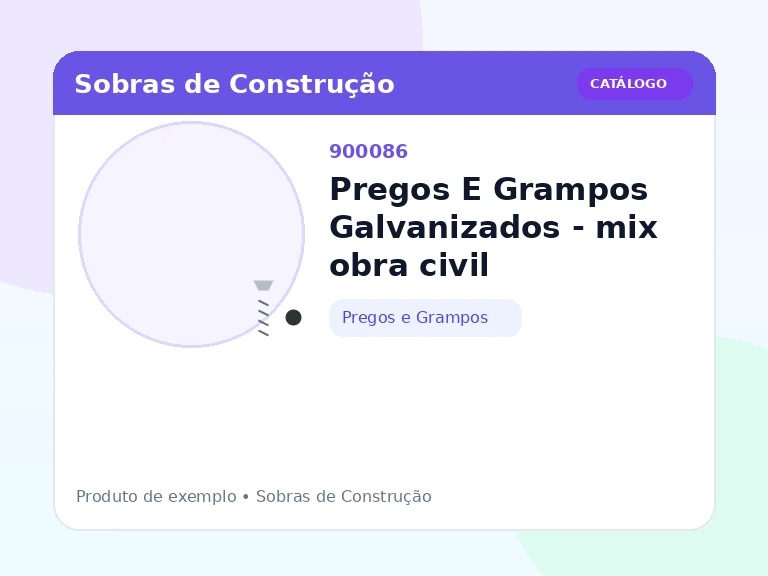 Pregos E Grampos Galvanizados - mix obra civil (Pregos e Grampos)