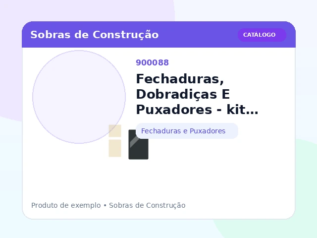 Fechaduras, Dobradiças E Puxadores - kit portas internas (Fechaduras e Puxadores)