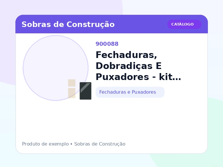 Fechaduras, Dobradiças E Puxadores - kit portas internas (Fechaduras e Puxadores)