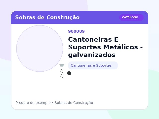 Cantoneiras E Suportes Metálicos - galvanizados (Cantoneiras e Suportes)
