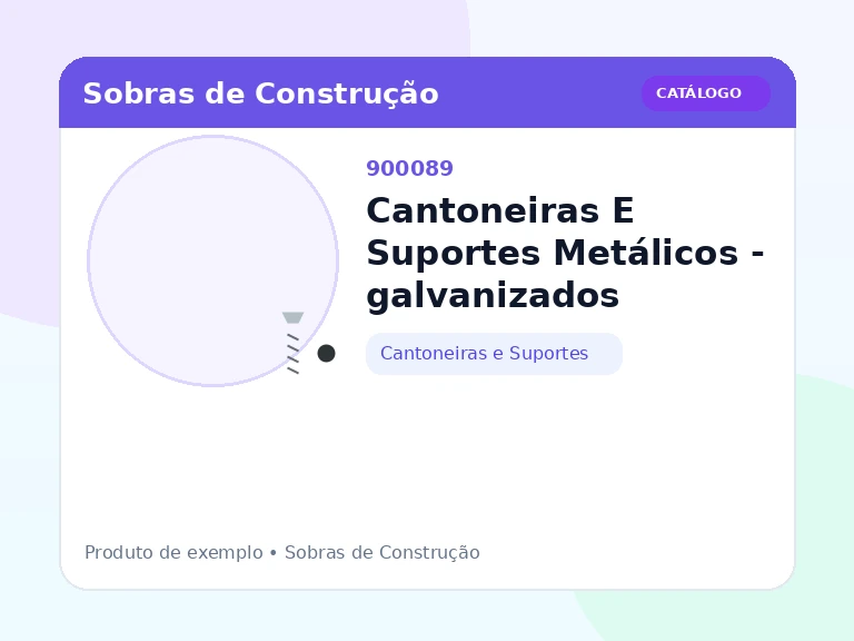 Cantoneiras E Suportes Metálicos - galvanizados (Cantoneiras e Suportes)