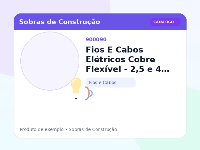 Fios E Cabos Elétricos Cobre Flexível - 2,5 e 4 mm² (Fios e Cabos)