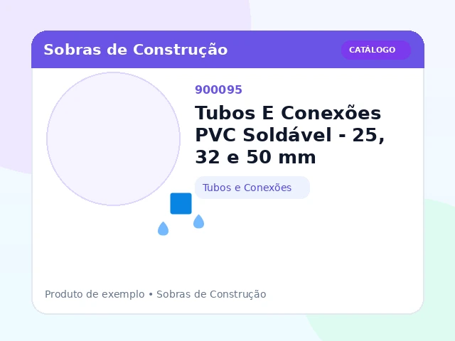 Tubos E Conexões PVC Soldável - 25, 32 e 50 mm (Tubos e Conexões)