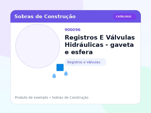 Registros E Válvulas Hidráulicas - gaveta e esfera (Registros e Válvulas)
