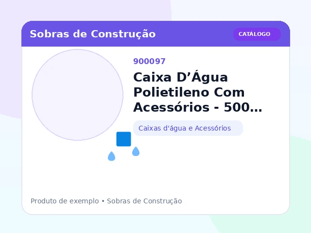 Caixa D’Água Polietileno Com Acessórios - 500 litros (Caixas d'água e Acessórios)