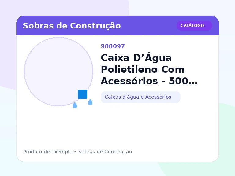 Caixa D’Água Polietileno Com Acessórios - 500 litros (Caixas d'água e Acessórios)