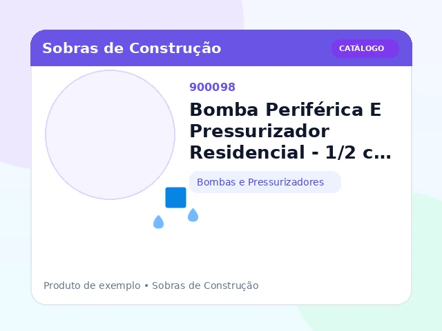 Bomba Periférica E Pressurizador Residencial - 1/2 cv bivolt (Bombas e Pressurizadores)