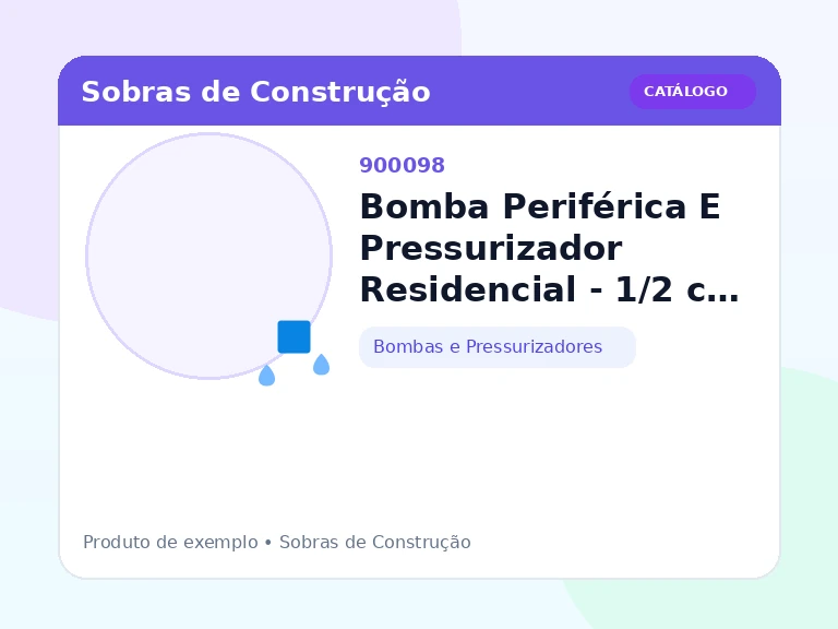 Bomba Periférica E Pressurizador Residencial - 1/2 cv bivolt (Bombas e Pressurizadores)