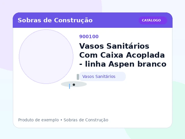 Vasos Sanitários Com Caixa Acoplada - linha Aspen branco (Vasos Sanitários)