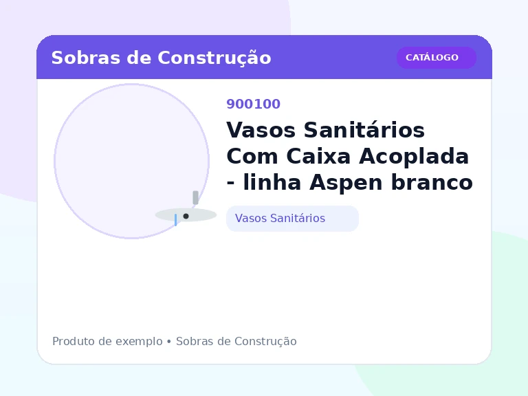 Vasos Sanitários Com Caixa Acoplada - linha Aspen branco (Vasos Sanitários)