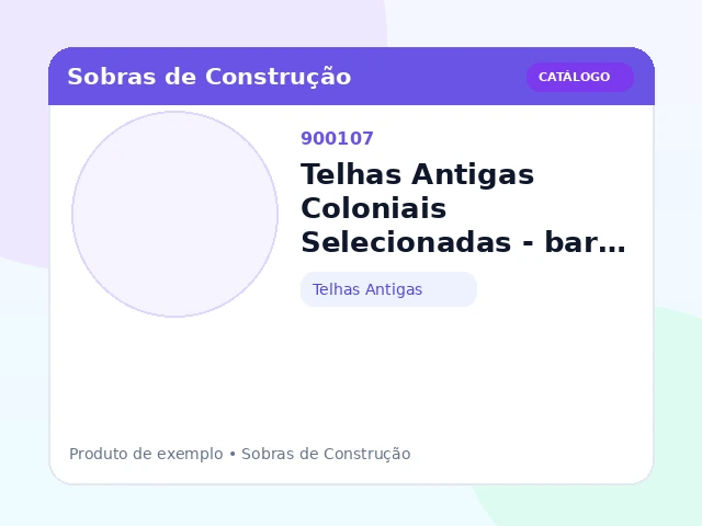 Telhas Antigas Coloniais Selecionadas - barro natural (Telhas Antigas)