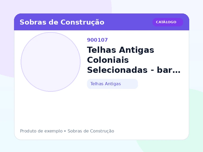 Telhas Antigas Coloniais Selecionadas - barro natural (Telhas Antigas)