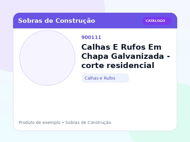 Calhas E Rufos Em Chapa Galvanizada - corte residencial (Calhas e Rufos)